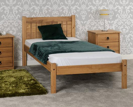 Maya 3' Bed - Distressed Waxed Pine