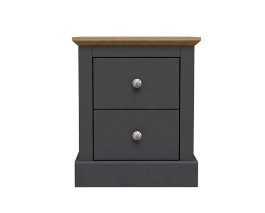 Devon Bedside Cabinet Charcoal