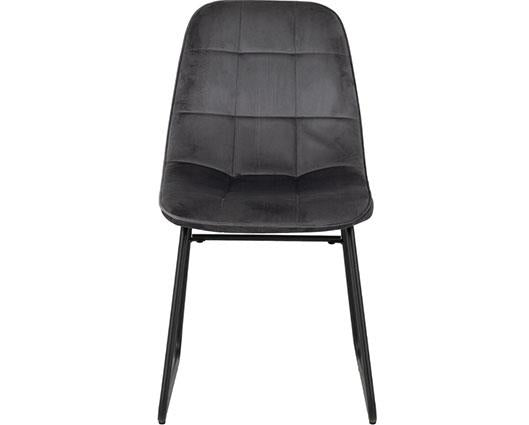 AVERY & LUKAS EXTENDING DINING SET (X4 CHAIRS) - CONCRETE/GREY VELVET