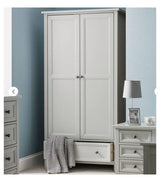 MAINE 2 DOOR COMBINATION WARDROBE - DOVE GREY