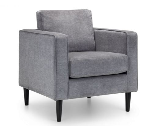 HAYWARD CHAIR - DARK GREY CHENILLE FABRIC