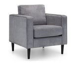 HAYWARD CHAIR - DARK GREY CHENILLE FABRIC