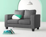 Tempo Two Seater Sofa-in-a-Box - Grey Fabric