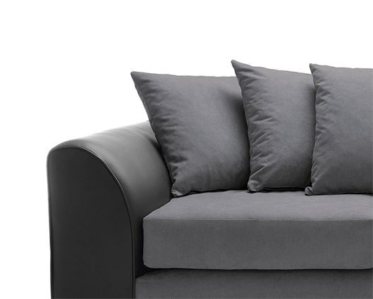 Dylan 3 Seater-Black & Charcoal