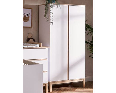 Evie Double Wardrobe - White