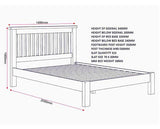 WINDSOR 4'6" LOW END BED - NATURAL OAK
