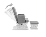 Deluxe Reclining Glider Chair & Stool - Grey