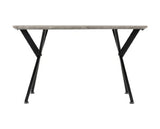 Athens Oval Coffee Table - Concrete Effect/Black