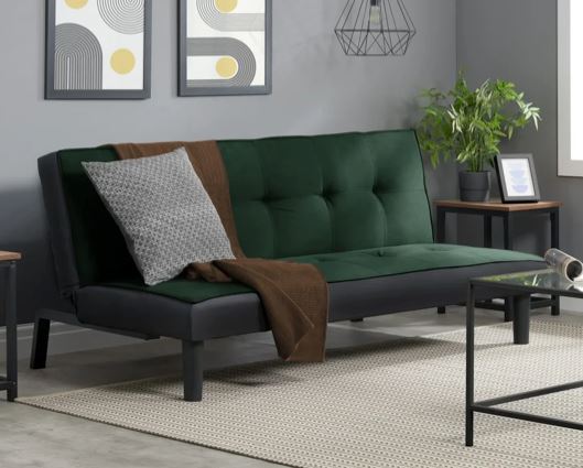 AURORA SOFA BED GREEN VELVET