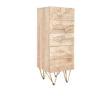 Light Gold Tall Chest of Drawers