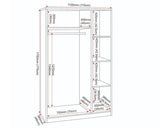 DAKOTA 3 DOOR WARDROBE - DARK GREY