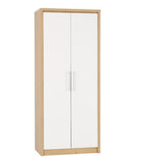 Seville Bedroom Set - White High Gloss/Light Oak Effect Veneer