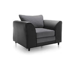 Dylan Armchair-Black & Charcoal