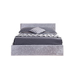 Berlin King Ottoman Bed- Crushed Steel Velvet