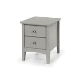 Como 2 Petite Drawer Bedside Cabinet-Light Grey