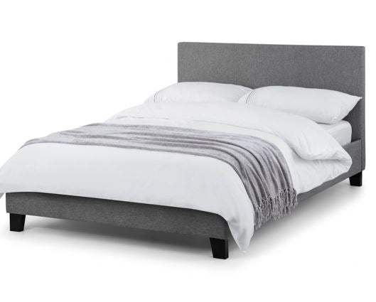 Rialto King Bed - Light Grey Linen