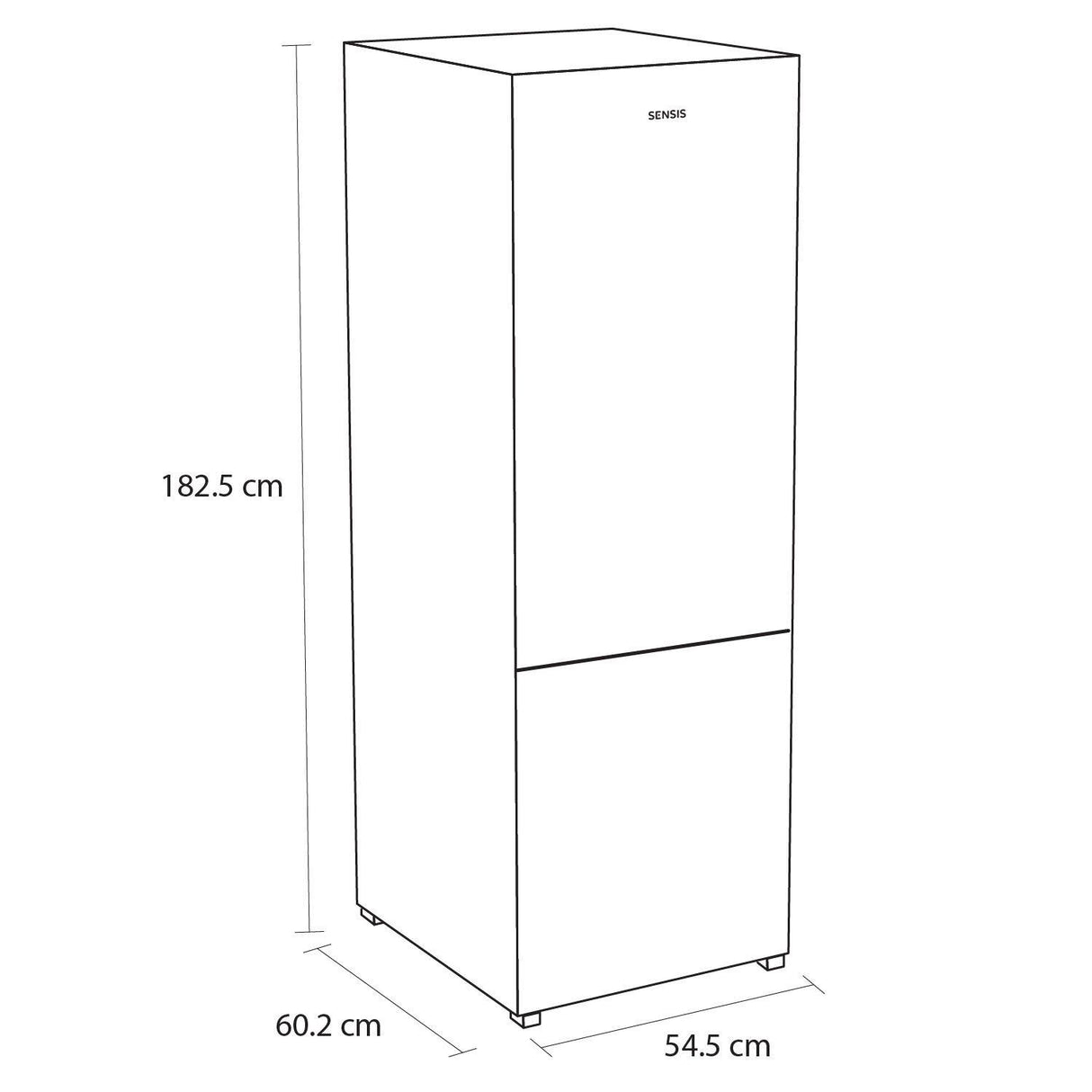 Sensis RFCMF0154EW 180cm 60/40 Total No Frost Fridge Freezer