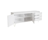 Monaco 2 Door 3 Drawer Cabinet in White