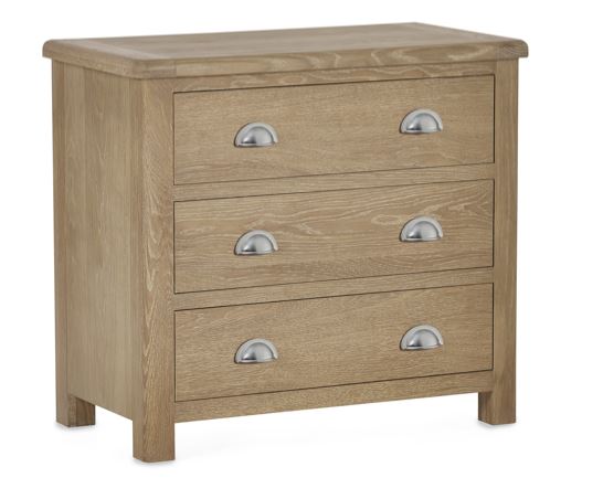 Memphis Limed Oak 3 Drawer Chest
