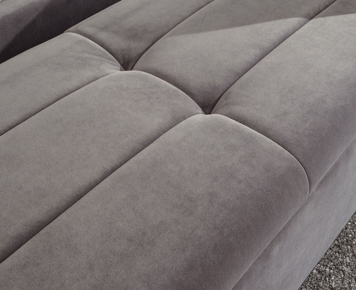 Pettine ottoman storage bench grey