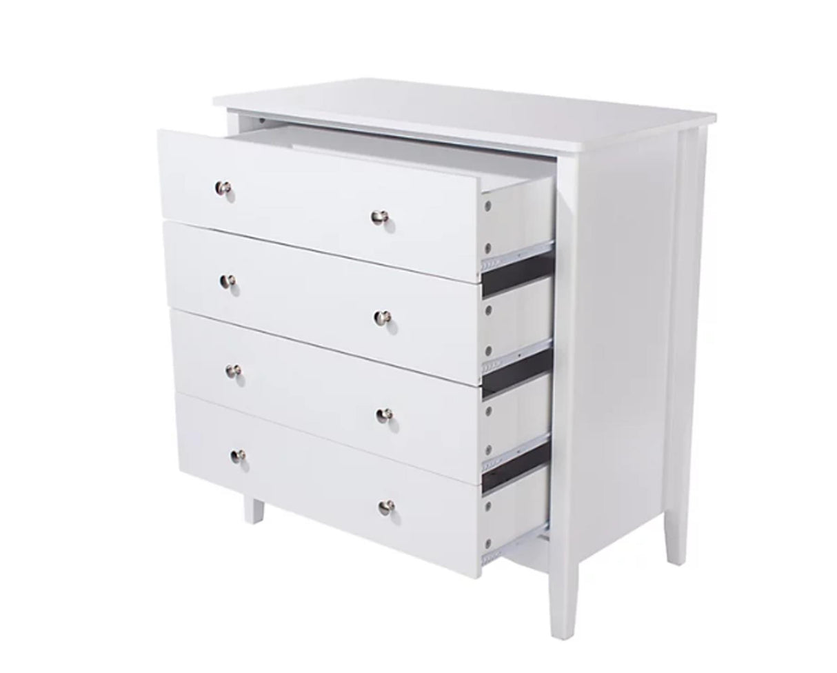 Como 4 Drawer Chest-White