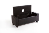 Verona ottoman bench black PU