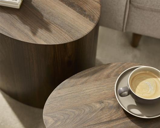 Toba Oval Nest of Tables Walnut