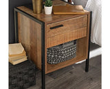 Hoxton Bedside Cabinet Distressed Oak Effect