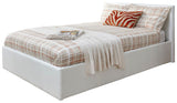 End Lift Ottoman Small Double Bed - White