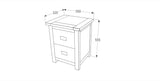 Boston 2 Drawer Petite Bedside Cabinet