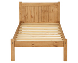 Maya 4'6" Bed - Distressed Waxed Pine