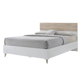 Stockholm King  Bed - White & Oak