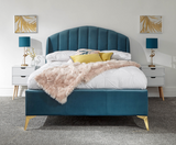 Pettine 135cm End Lift Ottoman Bed Teal