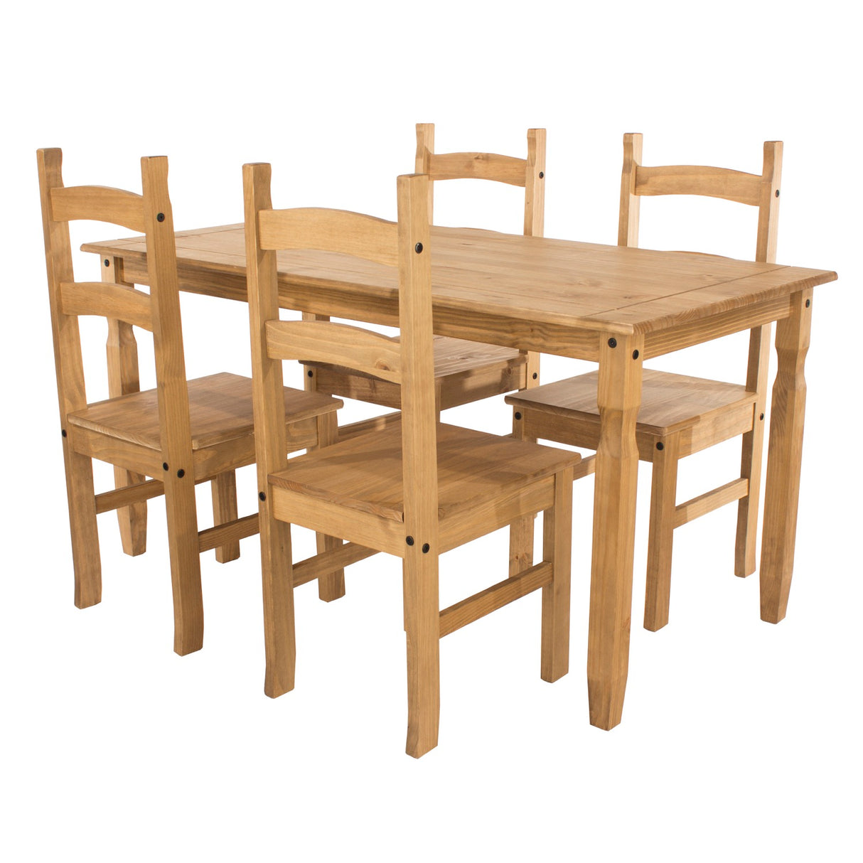 Corona Premium Large Dining Table Set & 4 Chairs