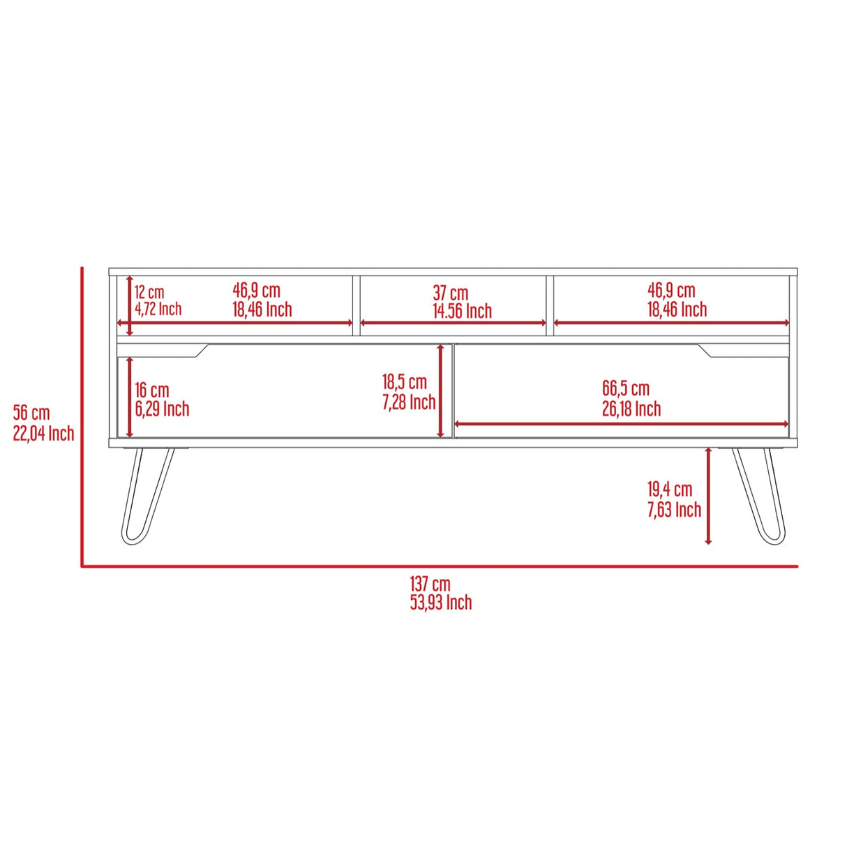 Manhattan Wide Screen TV Rack