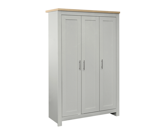 Highgate 3 Door Wardrobe-Grey