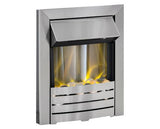 Adam Helios Electric Fire in Brushed Steel