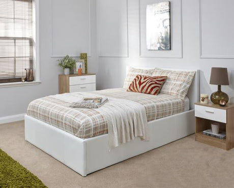 end lift ottoman 150cm white