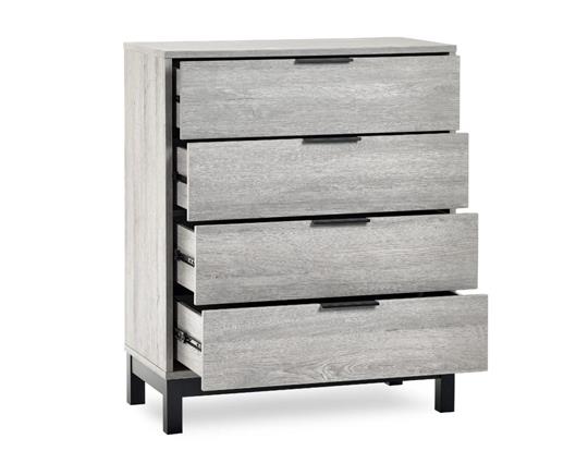 Bali 4 Drawer Chest Grey Oak