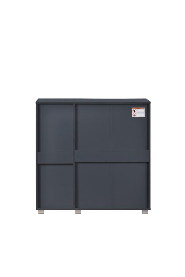 Euston 3 Door Shoe Cabinet - Dark Grey