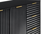 Murano Large 2 Door, 3 Drawer Sideboard Black