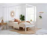 Mercia Four Poster King Bed - White