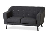 Ashley 3 Seater Sofa - Dark Grey Fabric