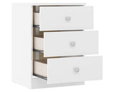 DENVER 2 DOOR WARDROBE BEDROOM SET - WHITE GLOSS