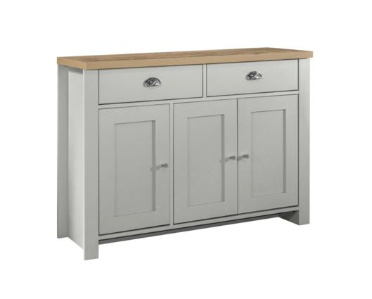 Highgate 3 Door 2 Drawer Sideboard-Grey