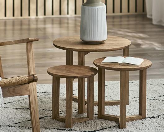 Nidri Nest of 3 Tables Oak