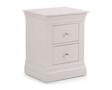 CLERMONT 2 DRAWER BEDSIDE - LIGHT GREY