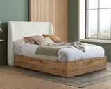 Halfden Double Ottoman Bed - White & Oak