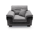 Samson Armchair - Black & Grey