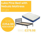 Luka Bed with SleepSoul Nebula Mattress - Single